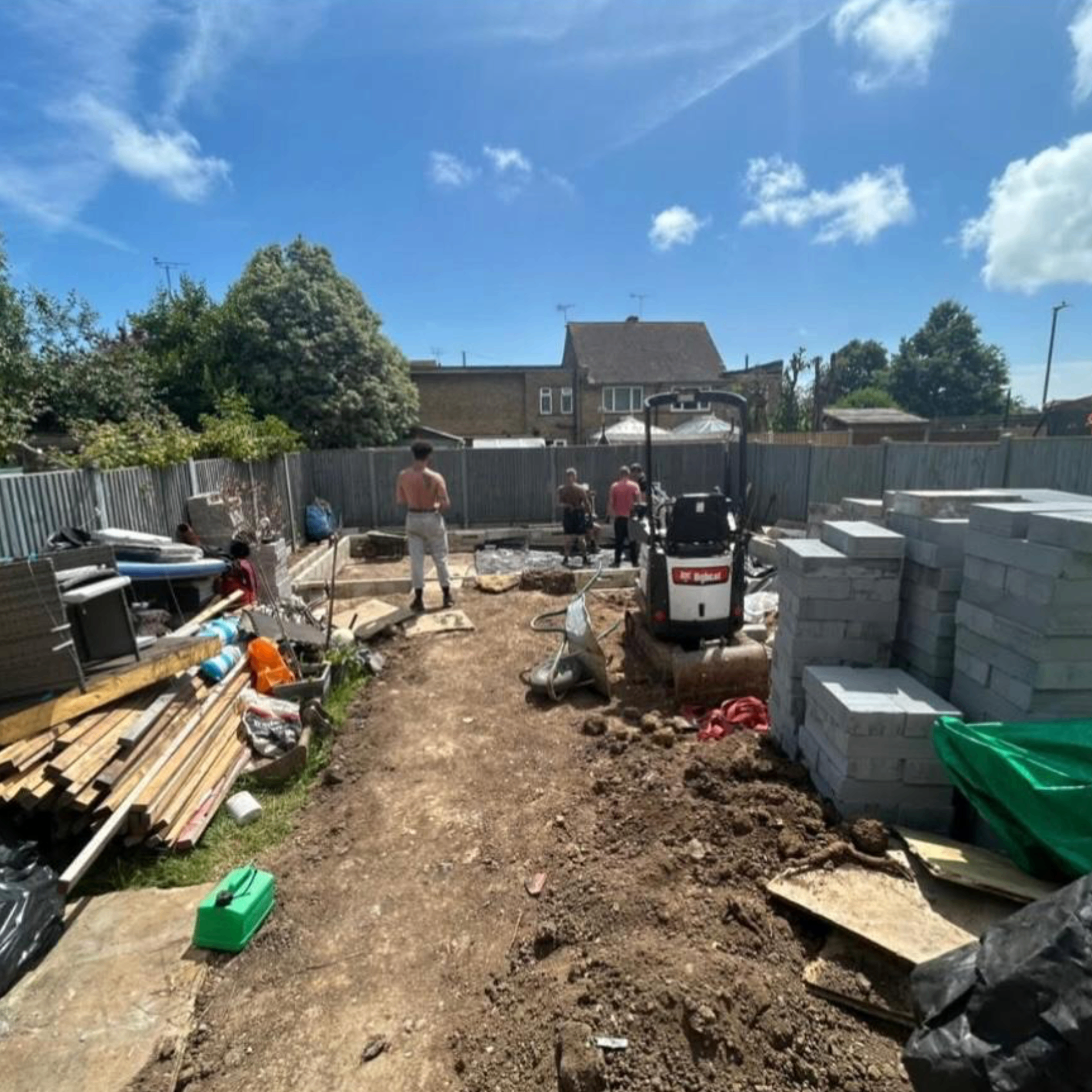 Construction site preparation and groundworks by Reid Construction in South East England